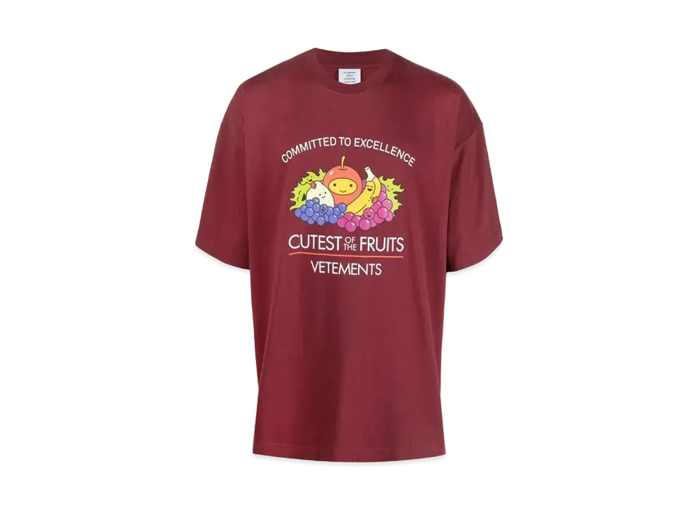 VETEMENTS Cutest of Fruits T-shrit "Bordeaux"