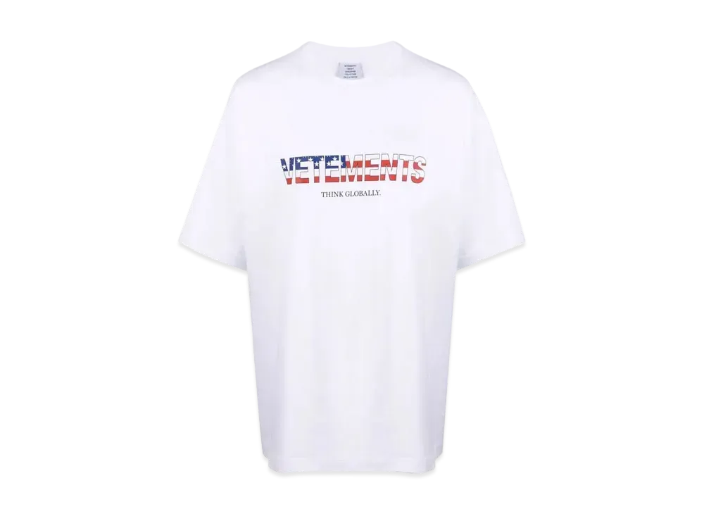 VETEMENTS America Logo Tee "White"