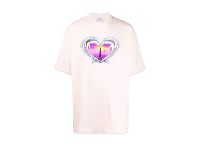 VETEMENTS Dolphins Heart Tee "Pink"