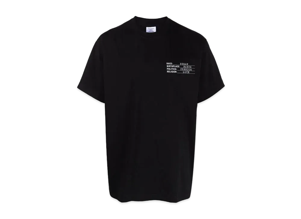 VETEMENTS Human Identity Tee "Black"