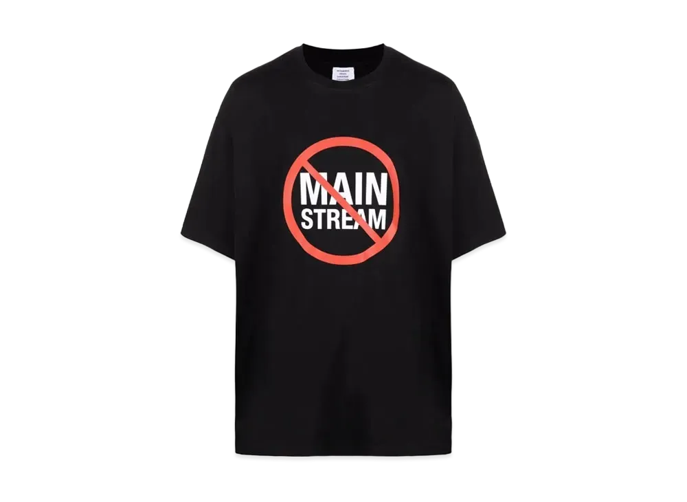 VETEMENTS No Mainstream Logo Tee "Black"
