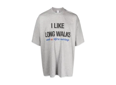 VETEMENTS I Like Long Walks Tee "Grey"