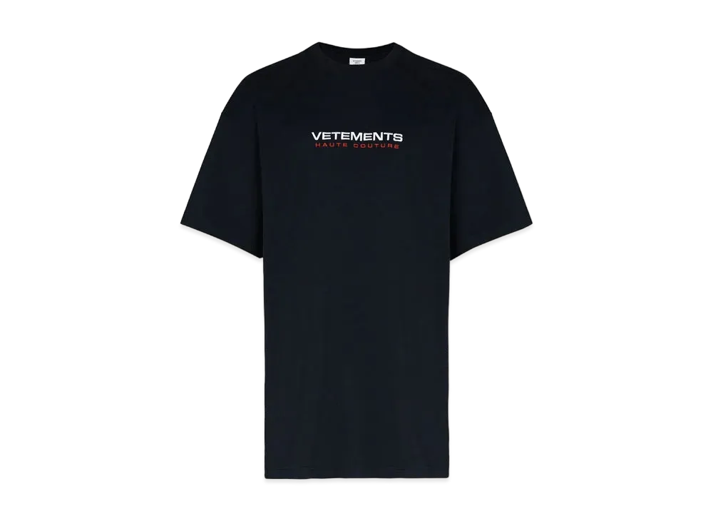 VETEMENTS Over Size T-shirt "Black White"