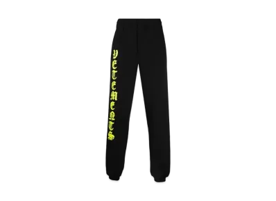 VETEMENTS Anarchy Logo Jogger Pants "Black Neon Green"