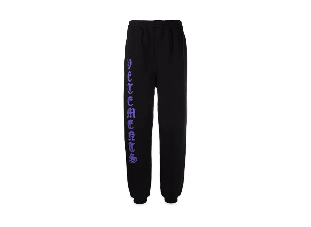 VETEMENTS Anarchy Logo Jogger Pants "Black Purple"