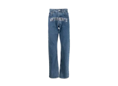 VETEMENTS Studs Logo Straight Jeans "Denim"