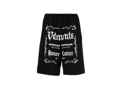 VETEMENTS Hardcore Couture Logo Short Pants "Black"