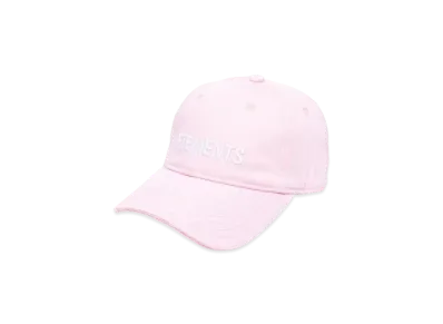 VETEMENTS logo embroidered cotton cap "Pink"