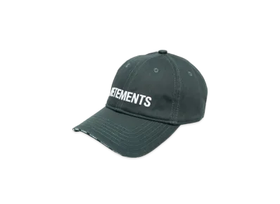 VETEMENTS logo embroidered cotton cap "Green"