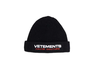 VETEMENTS Haute Couture Logo Beanie "Black"