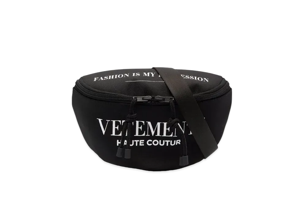 ヴェトモン ロゴ ベルトバッグ "ブラック"