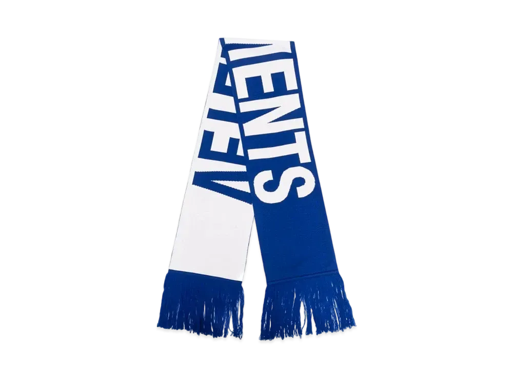 VETEMENTS Knit Scarf "Blue"