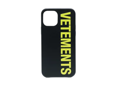 VETEMENTS Logo iPhone 12 Pro Case "Black Neon Green"