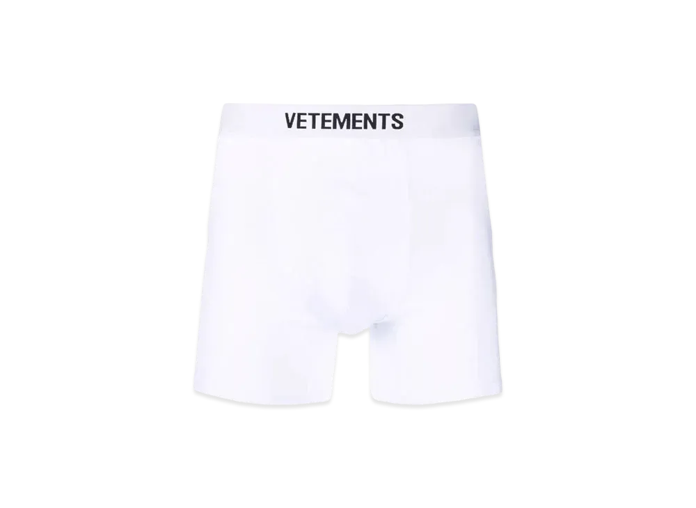 VETEMENTS Logo Tape Boxer Pants "White"