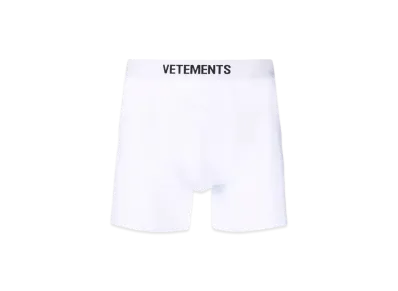 VETEMENTS Logo Tape Boxer Pants "White"