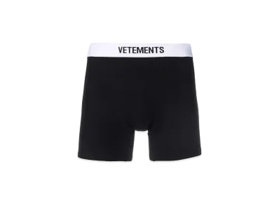 VETEMENTS Logo Tape Boxer Pants "Black White"