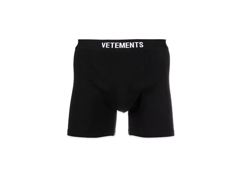VETEMENTS Logo Tape Boxer Pants "Black"