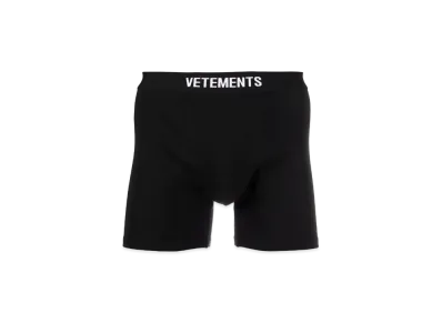 VETEMENTS Logo Tape Boxer Pants "Black"