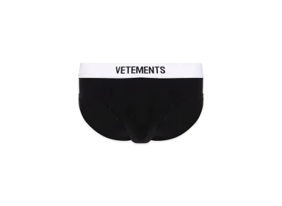 VETEMENTS Logo Brief "Black White"