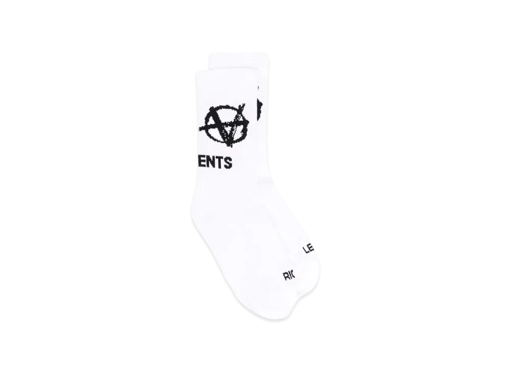 VETEMENTS Print Socks "White"