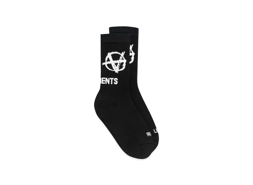 VETEMENTS Print Socks "Black"