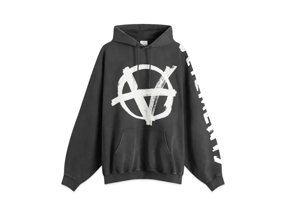 VETEMENTS Double Anarchy Hoodie "Black" UA65HD650B
