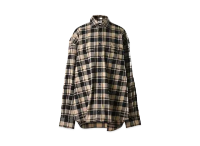 VETEMENTS Logo Jacquard Plaid Shirt "Beige Logo" UA65SH919S