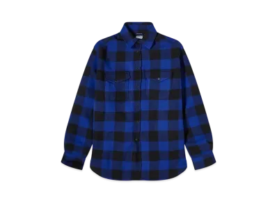 VETEMENTS Flannel Shirt Jacket "Blue/Black" UE64SH260BN
