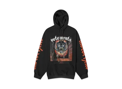 VETEMENTS Motorhead Patched Hoody "Black" UE64HD290BB