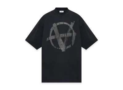 VETEMENTS Double Anarchy Oversizedt-Shirt Black "Black"