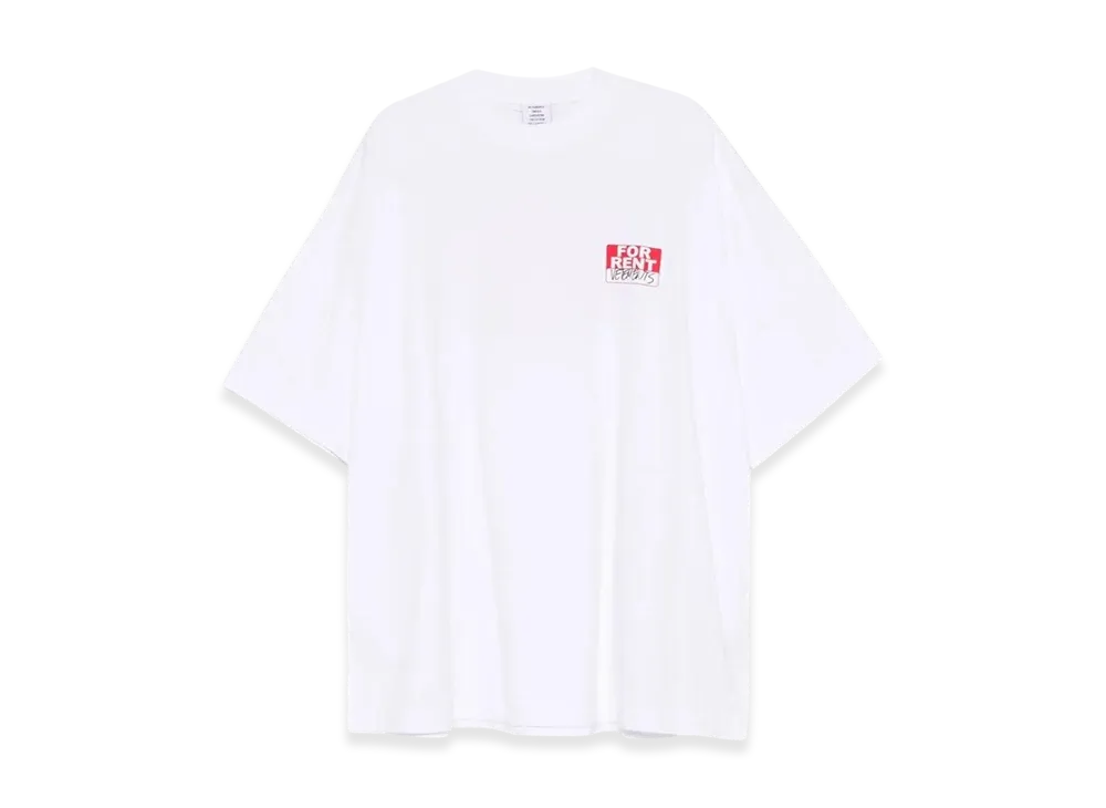 ヴェトモン フォー レント Tシャツ "ホワイト"