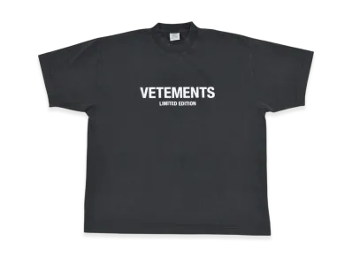 VETEMENTS Logo Limited Edition T-Shirt "Washed Black"
