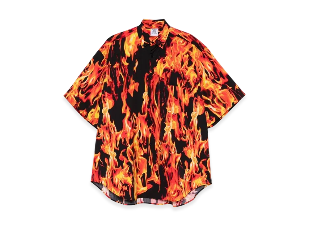 VETEMENTS Flame Print Shirt "Fire"