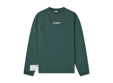 VETEMENTS L/S Logo Label T-Shirt "Green"