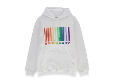 VTMNTS Big Barcode Hoodie Parka "White"