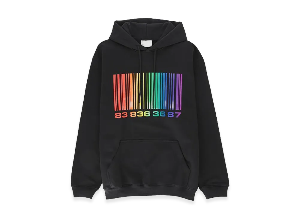 VTMNTS Big Barcode Hoodie Parka "Black"
