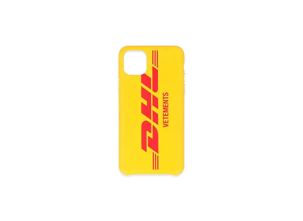 VETEMENTS DHL Collab I-Phone 11 Pro Max Case "Yellow"