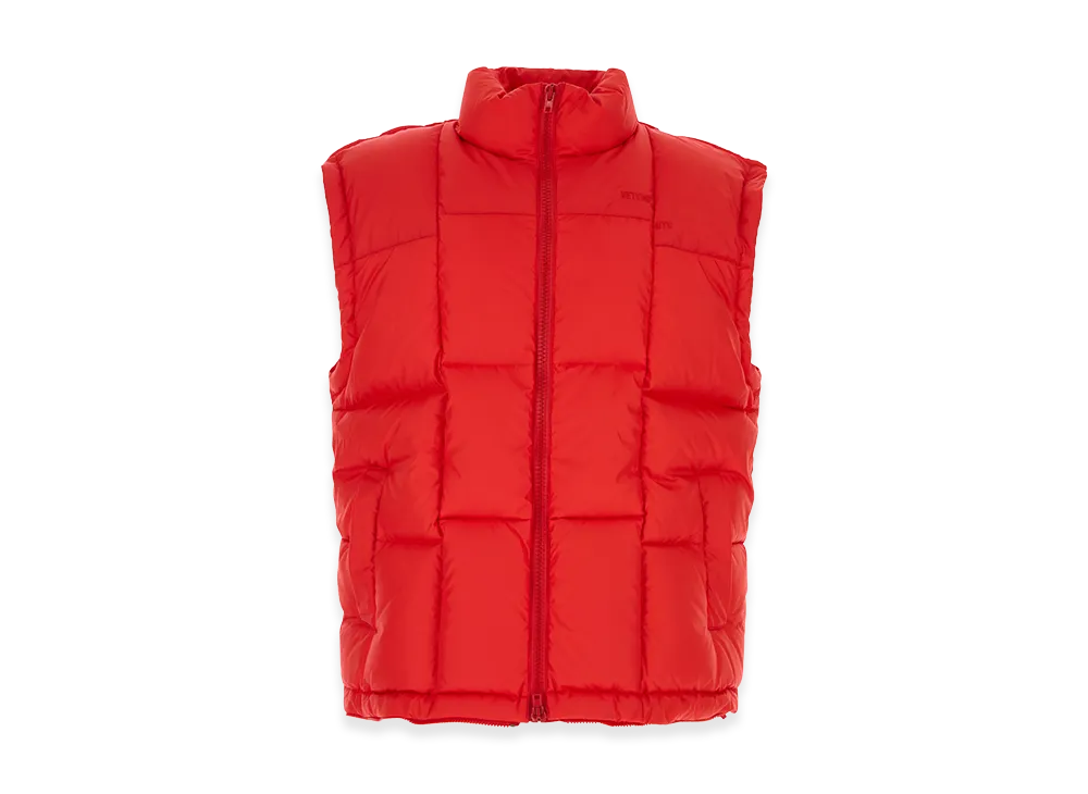 VETEMENTS Cut-Up Puffer Vest "Red"