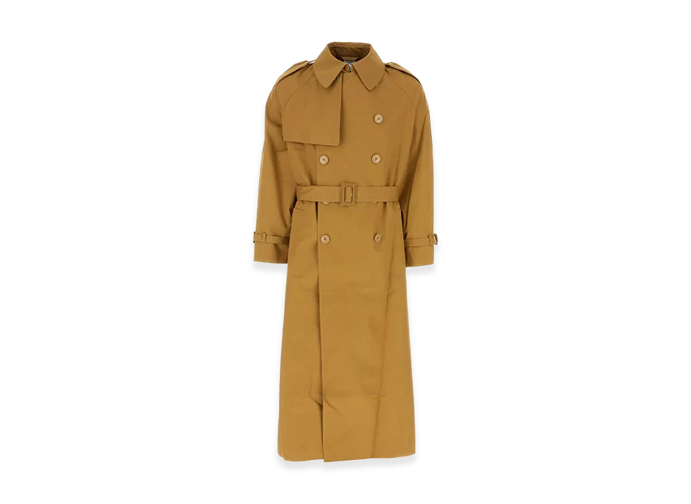 VETEMENTS Cotton Oversize Trench Coat "Ochre Beige"
