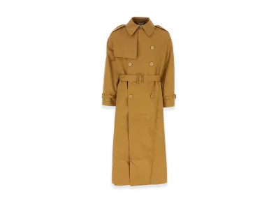 VETEMENTS Cotton Oversize Trench Coat "Ochre Beige"