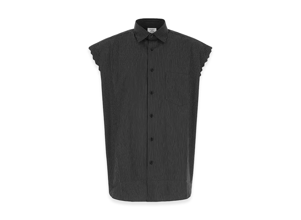 VETEMENTS Ribbed Poplin Sleeveless Shirt "Black"