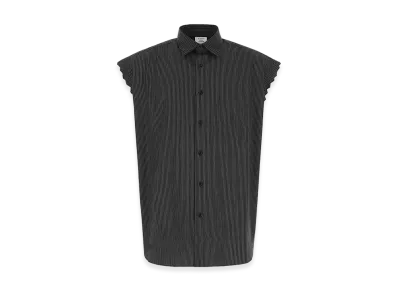 VETEMENTS Ribbed Poplin Sleeveless Shirt "Black"