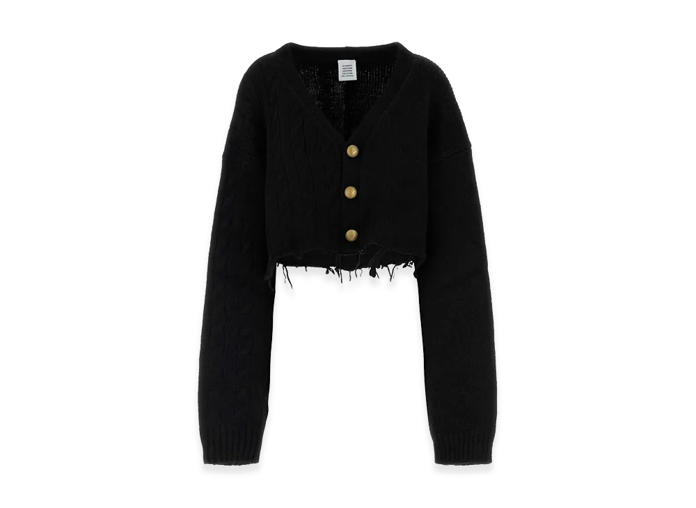 VETEMENTS Women's Alpaca Blend Cardigan "Black"