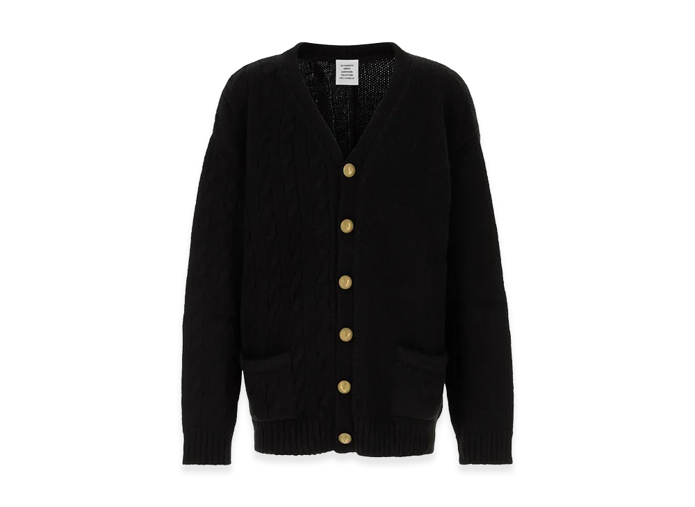 VETEMENTS Split Cardigan "Black"