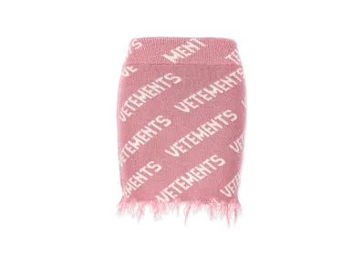VETEMENTS Women's Iconic Lurex Monogram Skirt "Pink"