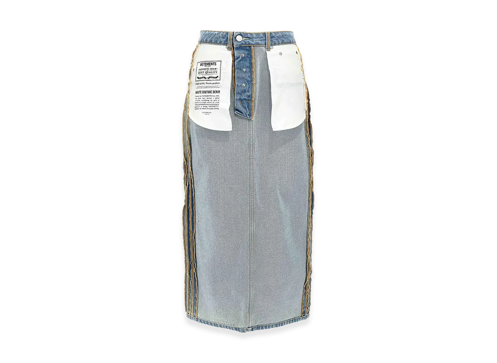 VETEMENTS Women's Inside-Out Skirt "Light Blue"