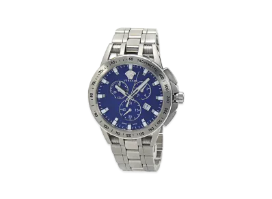 Versace Sport Tech Chronograph Quartz Medusa 45mm "Silver/Navy"