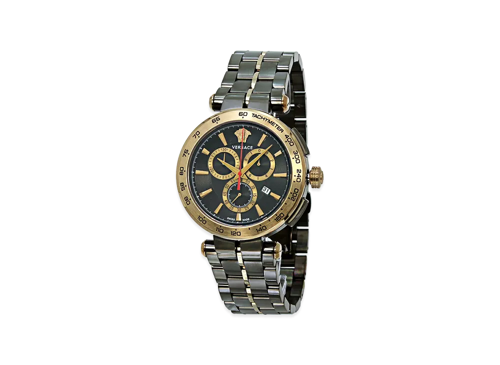Versace Aion Chrono Gent Quartz Medusa 45mm "Gold/Black"