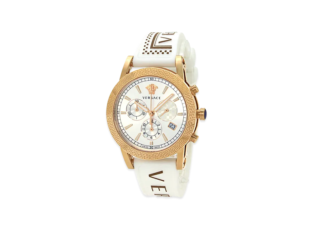 Versace Sport Tech Chrono Quartz 40mm "White/Gold/Silver"