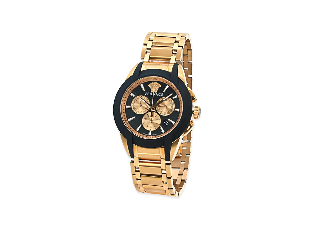 Versace Character Chrono Quartz Medusa Chronograph 42mm "Gold/Black"